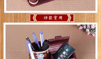 東南亞創(chuàng)意辦公用品實(shí)木彩繪創(chuàng)意筆筒木質(zhì)筆筒
